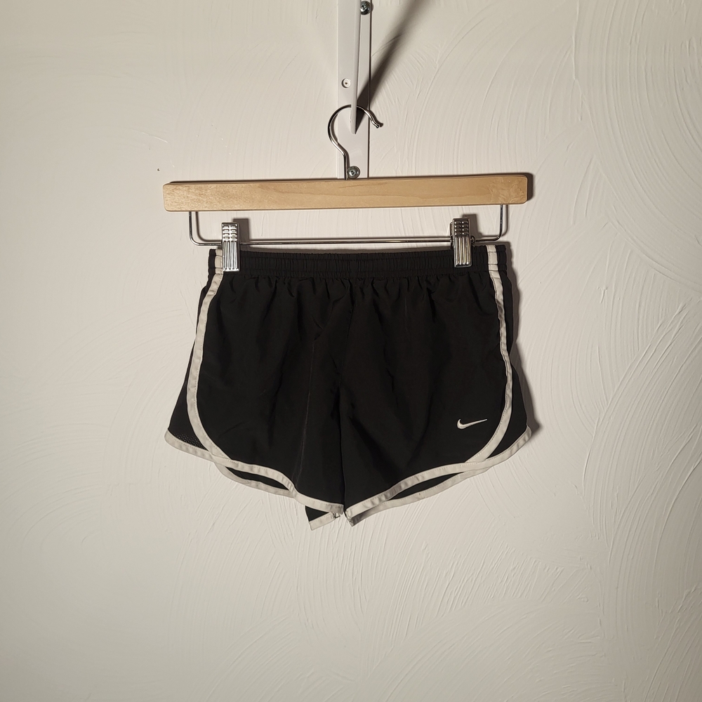 Nike Women's Black and White Athletic Shorts